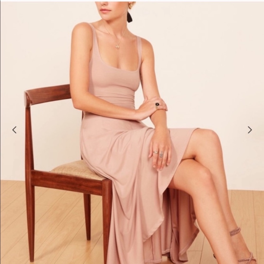 Reformation Rou dress in nude